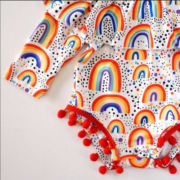 2xHP - NEW Rainbow Pom-Pom onesie - Picture 3 of 7